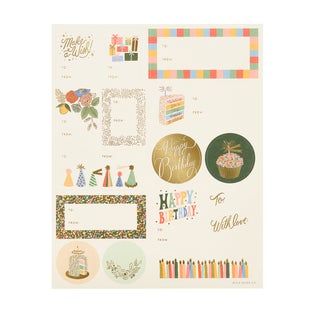 Rifle Paper Co. Birthday Cake Adhesive Tags Pack of 3