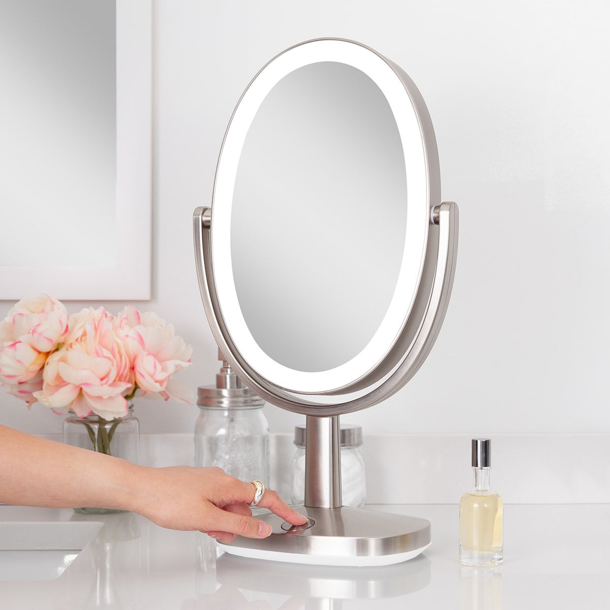 Zadro 1X/5X LED Oval Vanity Mirror