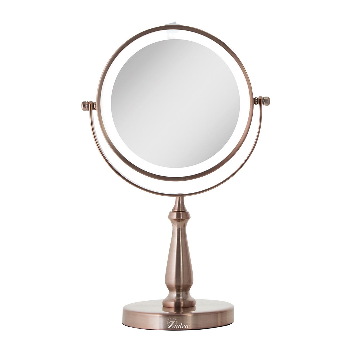 Zadro Two-Sided LED Lighted Mirror Rose Gold