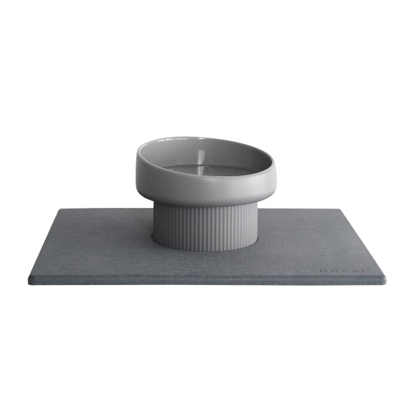 Dorai Elevated Cat Bowl Stone Base