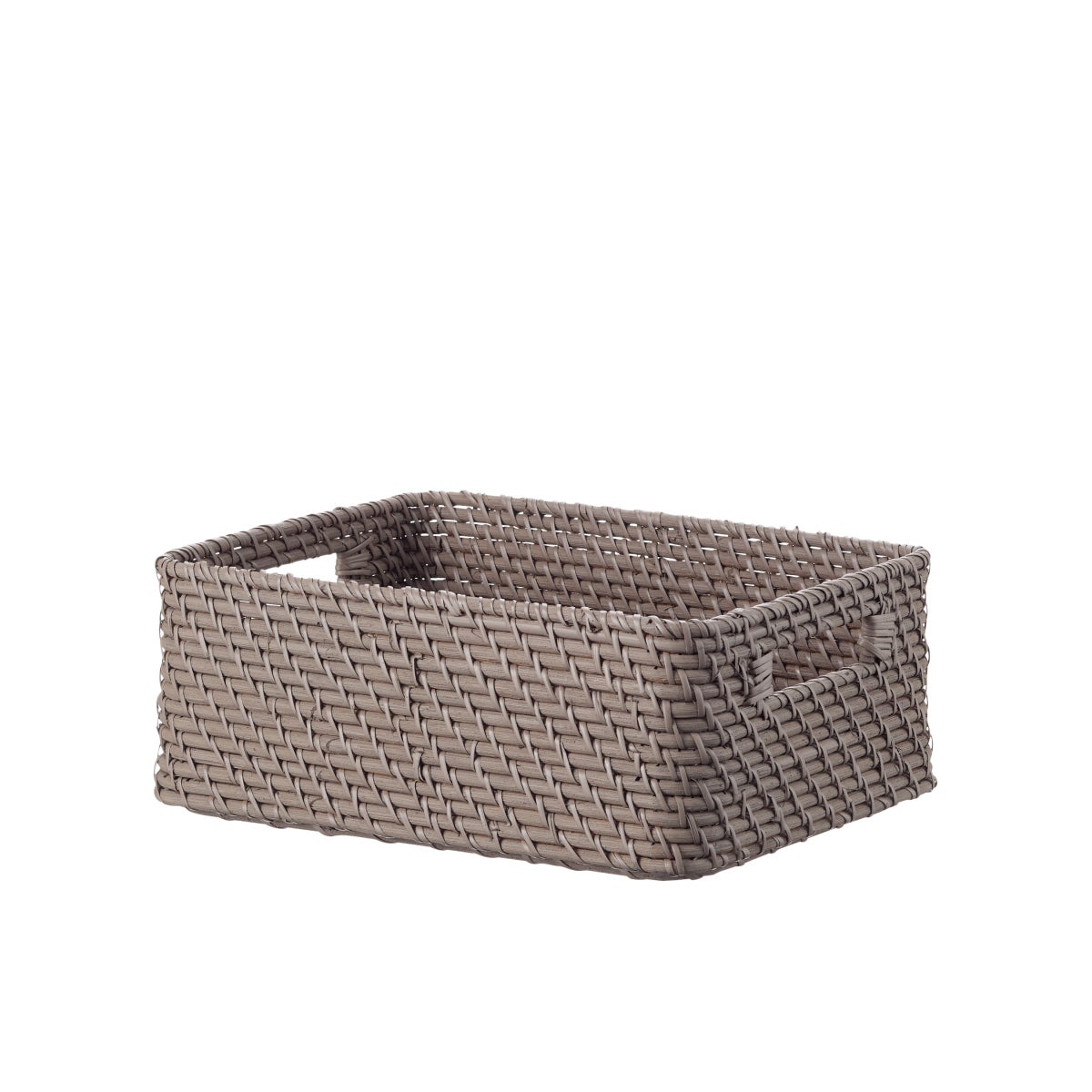 The Container Store Ori Rattan Bin with Handles