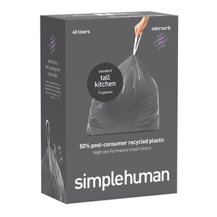 simplehuman 13 gal. odorsorb Tall Kitchen Trash Bags