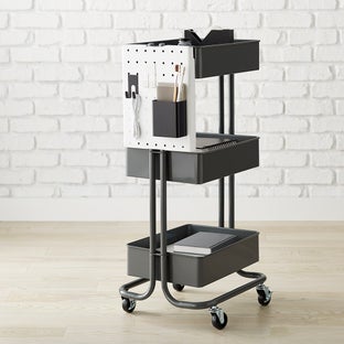 3-Tier Cart Small Pegboard Attachments