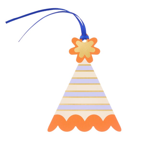 Punch Studio Party Time Hat Gold Foil Tags Pkg/4