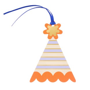 Punch Studio Party Time Hat Gold Foil Tags Pkg/4
