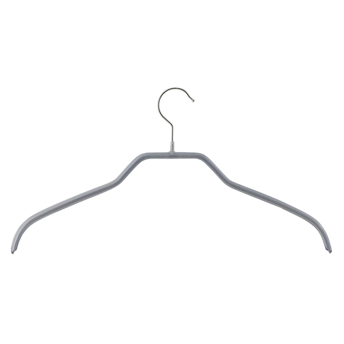 MAWA Wide Silhouette Hanger 45-F Silver Pkg/80