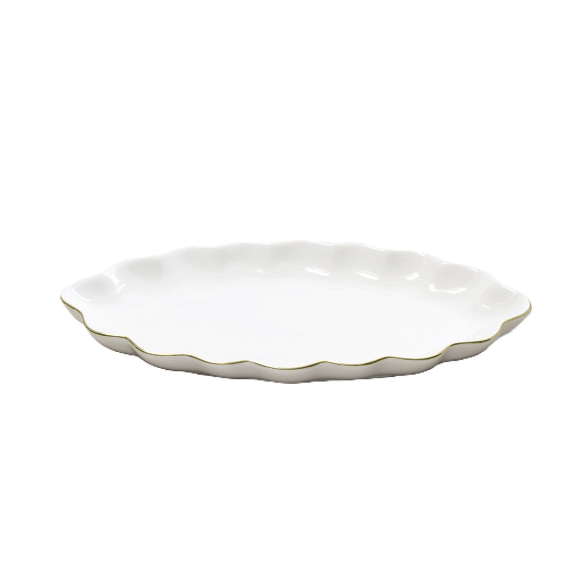 Moda Pavona Tray Porcelain Gold/White