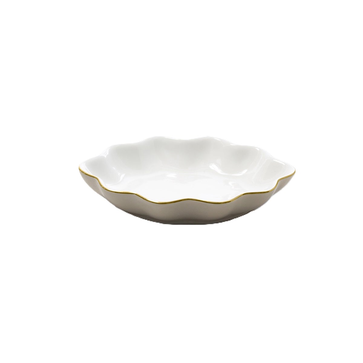Moda Pavona Soap Dish Porcelain Gold/White