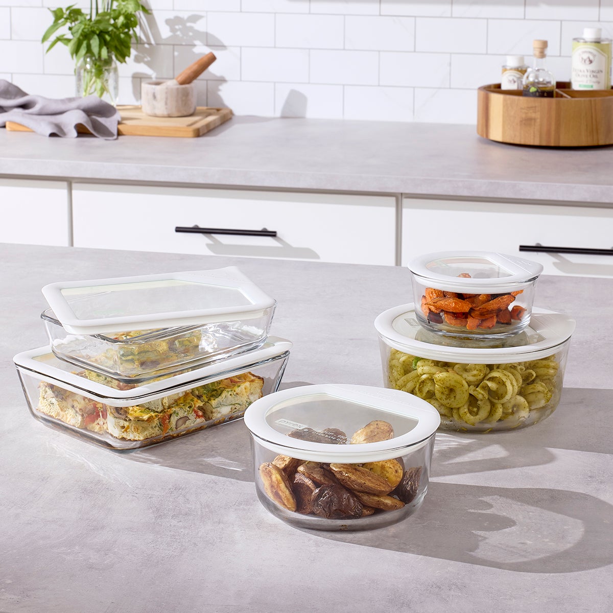 Pyrex Ultimate Bridal Glass Food Storage Container Set of 10