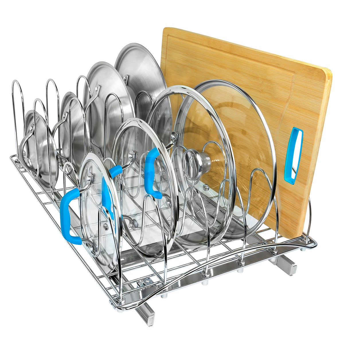 LYNK Pans, Lids, and Tray 14W x 21D Chrome