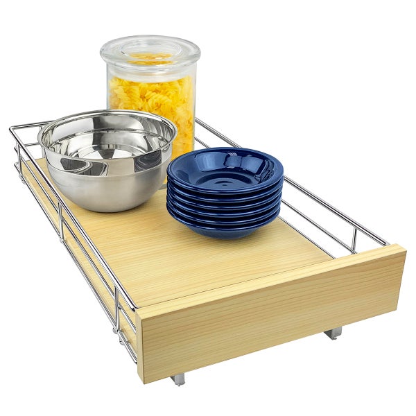 Lynk Professional Wood & Chrome Slide-Outs | The Container Store