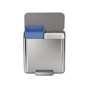 simplehuman 15L Mini Dual Compartment Can | The Container Store