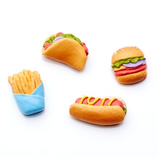 Three by Three Food Magnets Pkg/4