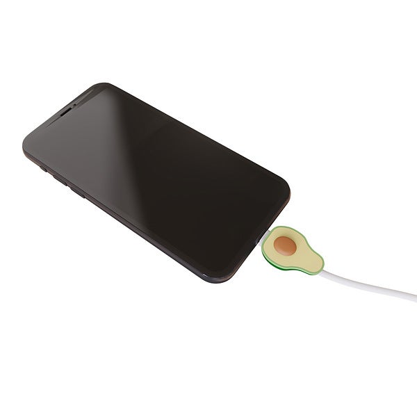Protège-Câble Téléphone Amusant - Renforceur De Chargeur Cerise - Évite La Cassure Des Fils - Modèle Déco