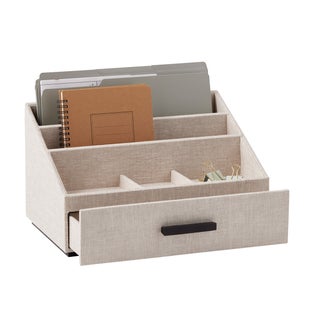 Marie Kondo Harmony Linen Desktop Organizer with Drawer