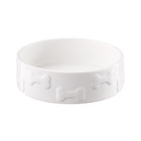 Park Life Manor White Ceramic Pet Bowl | The Container Store