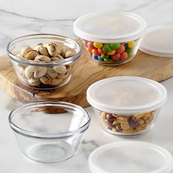 Anchor Hocking Custard Cups with Lids Pkg/4