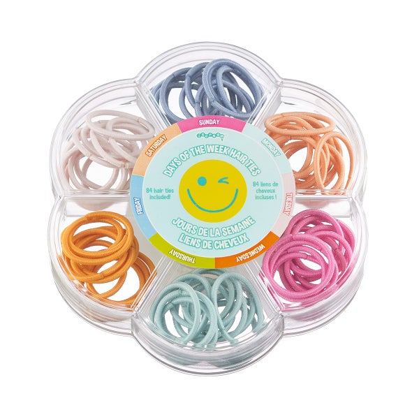 Days of the Week Hair Ties Pkg/84