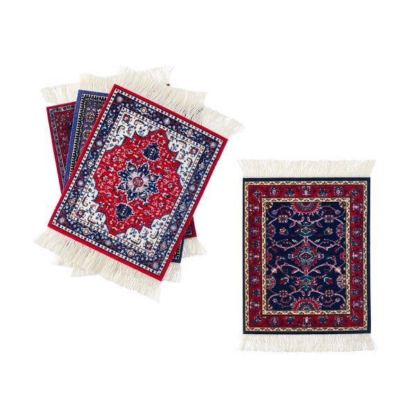 Oriental CoasterRug Assorted Pkg/4