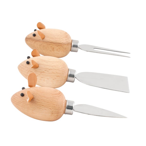 Kikkerland Mouse Cheese Knives Pkg/3