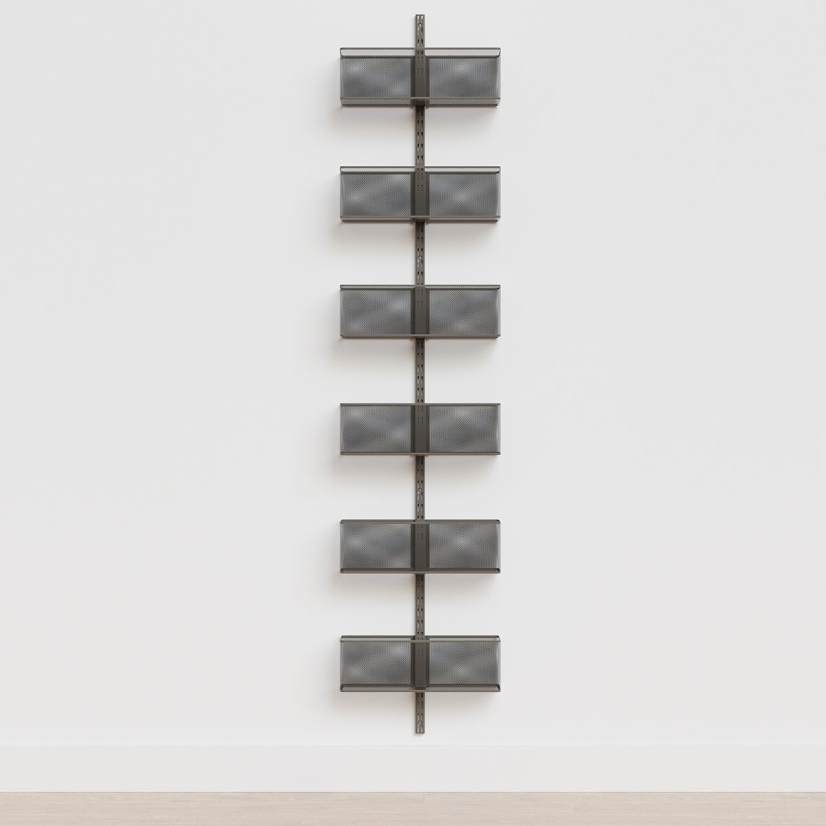 Elfa Classic Large Mesh Wall-Mounted Rack Graphite