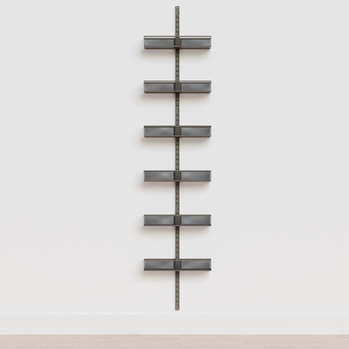 Elfa Classic Medium Mesh Wall-Mounted Rack Graphite