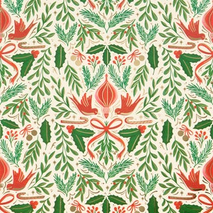 waste not paper Elegant Holiday Greenery Wrapping Paper