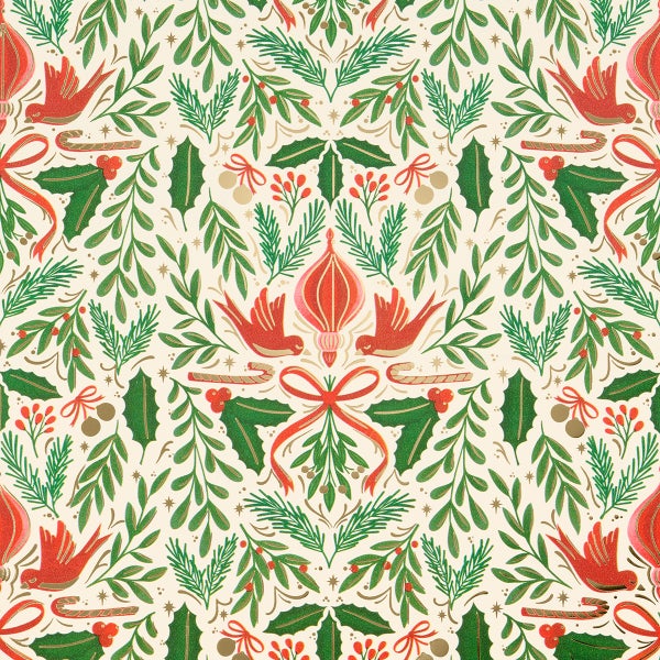 waste not paper Elegant Holiday Greenery Wrapping Paper