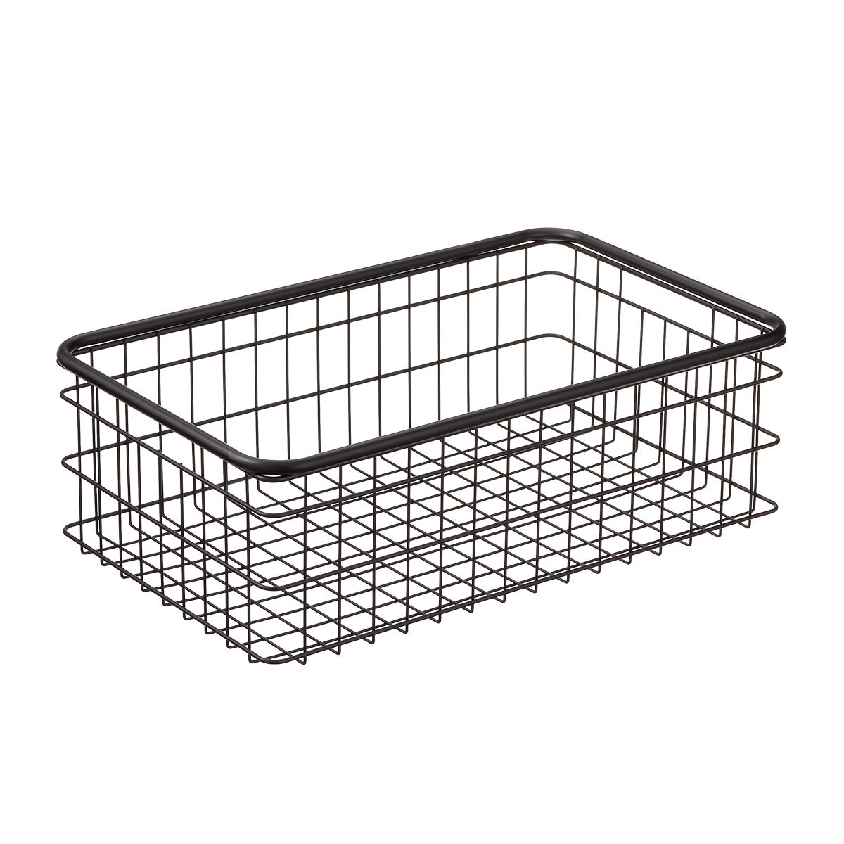 The Container Store Large Urban Wire Bin Black