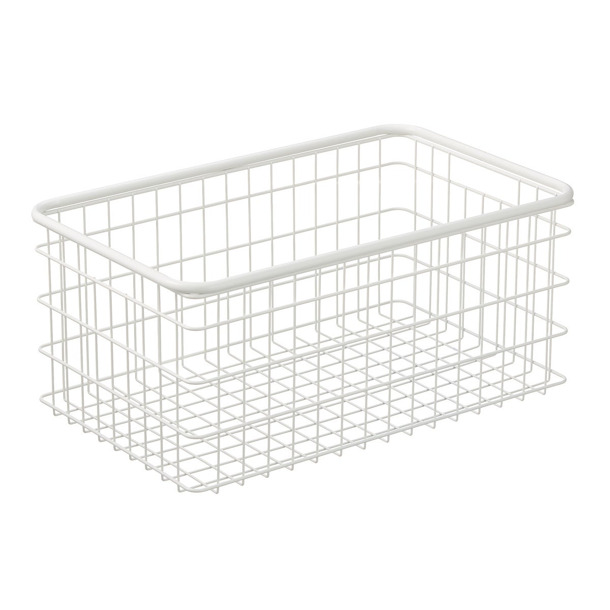 The Container Store Large Deep Urban Wire Bin White