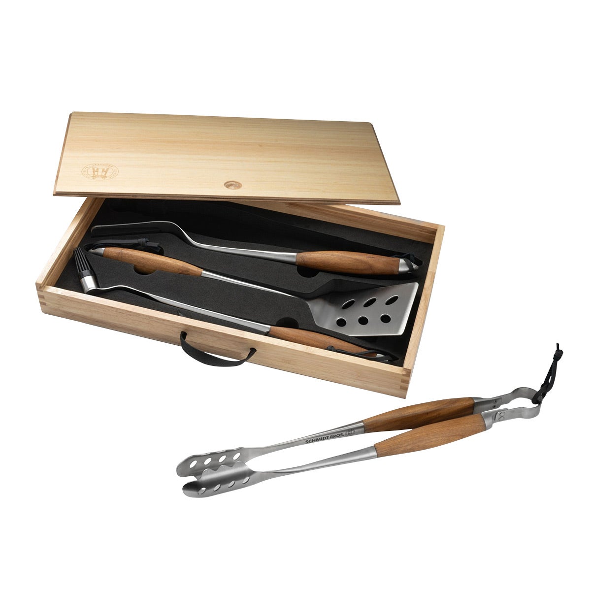 Schmidt Brothers Cutlery Bonded Teak Grill Set - Thumbnail 3