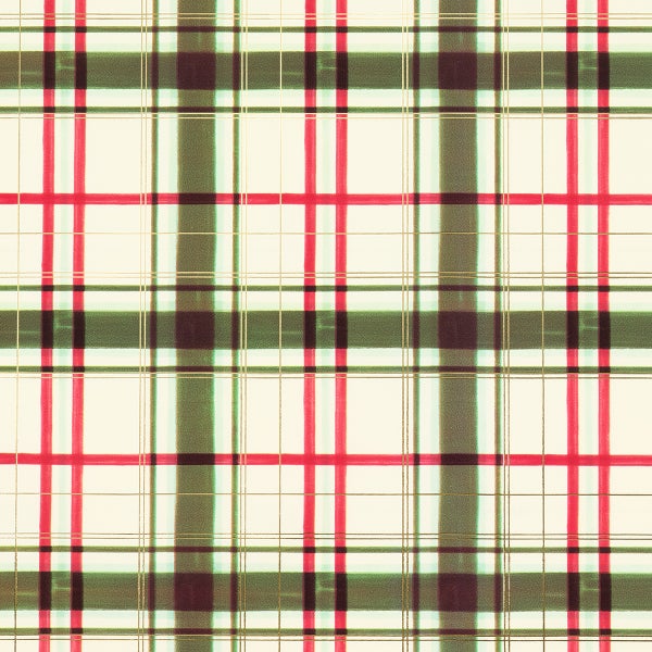 waste not paper Holiday Painted Plaid Wrapping Paper