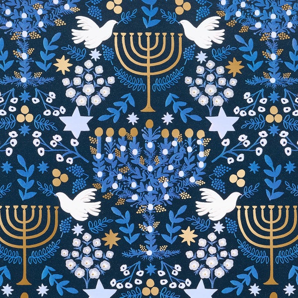 Rifle Paper Co. Laurel Menorah Wrapping Paper