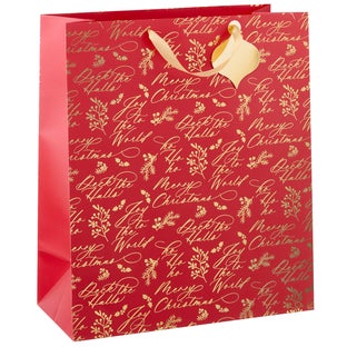 Design Design Holiday Script Gift Bag