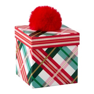Punch Studio Plaid Christmas Gift Box