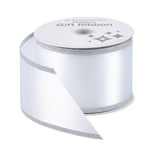 Wide Silver Trim Ribbon