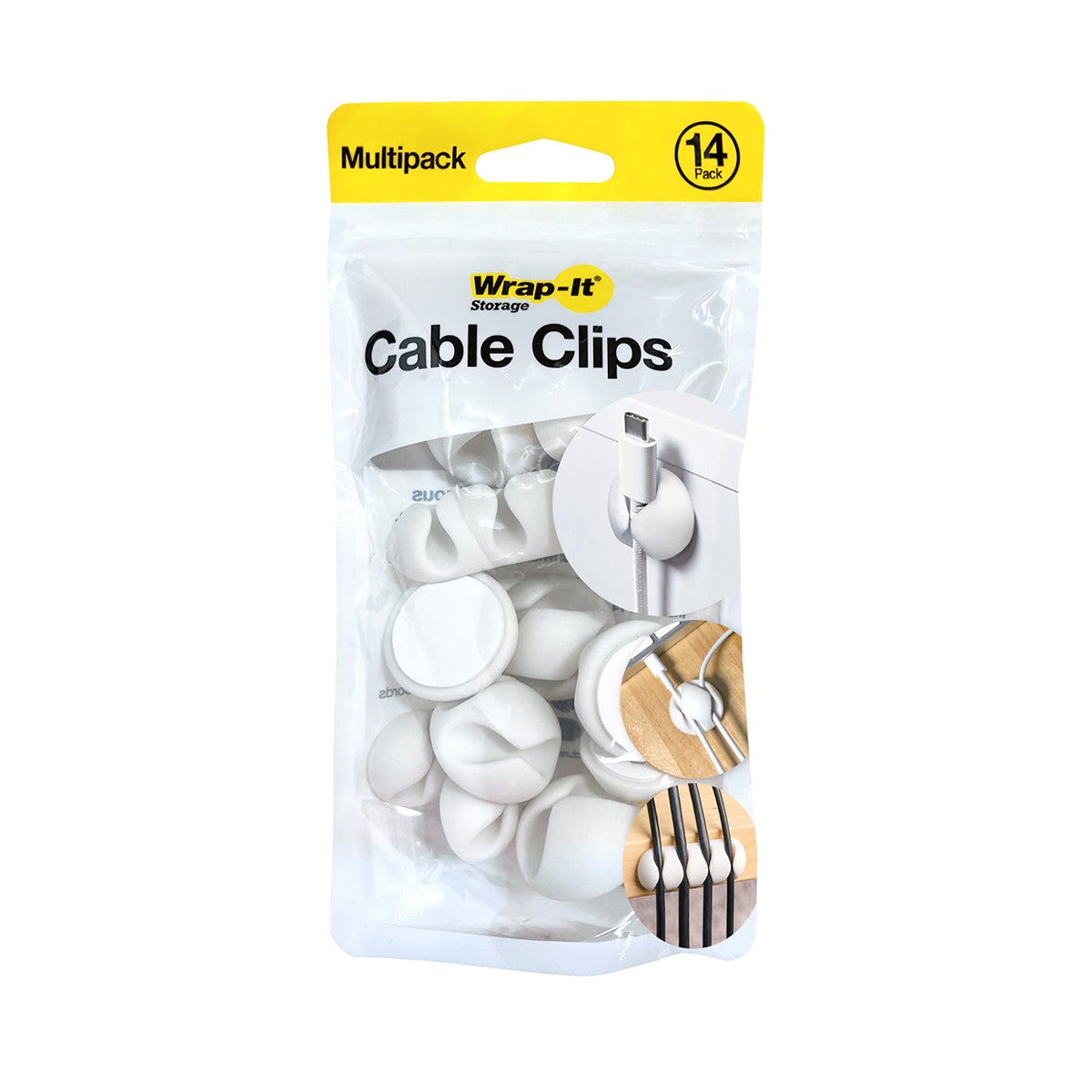 Wrap-It Assorted Cable Clips Pkg/14 | The Container Store