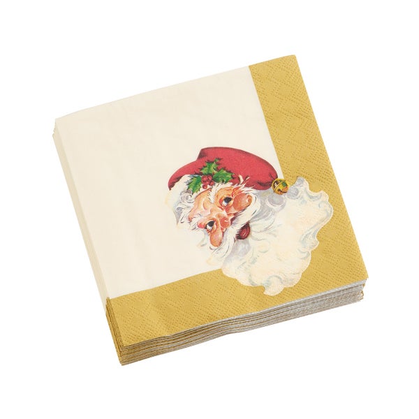 Hester & Cook Santa Cocktail Napkins Pkg/20