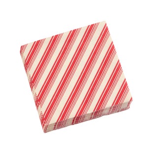 Hester & Cook Peppermint Stripe Cocktail Napkins Pkg/20