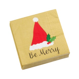 Caspari Be Merry Cocktail Napkins Pkg/20