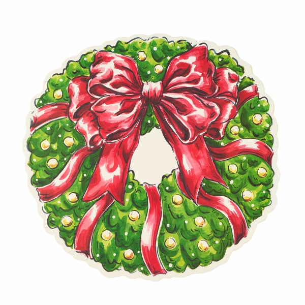 Hester & Cook Die Cut Holiday Wreath Placemats Pkg/12