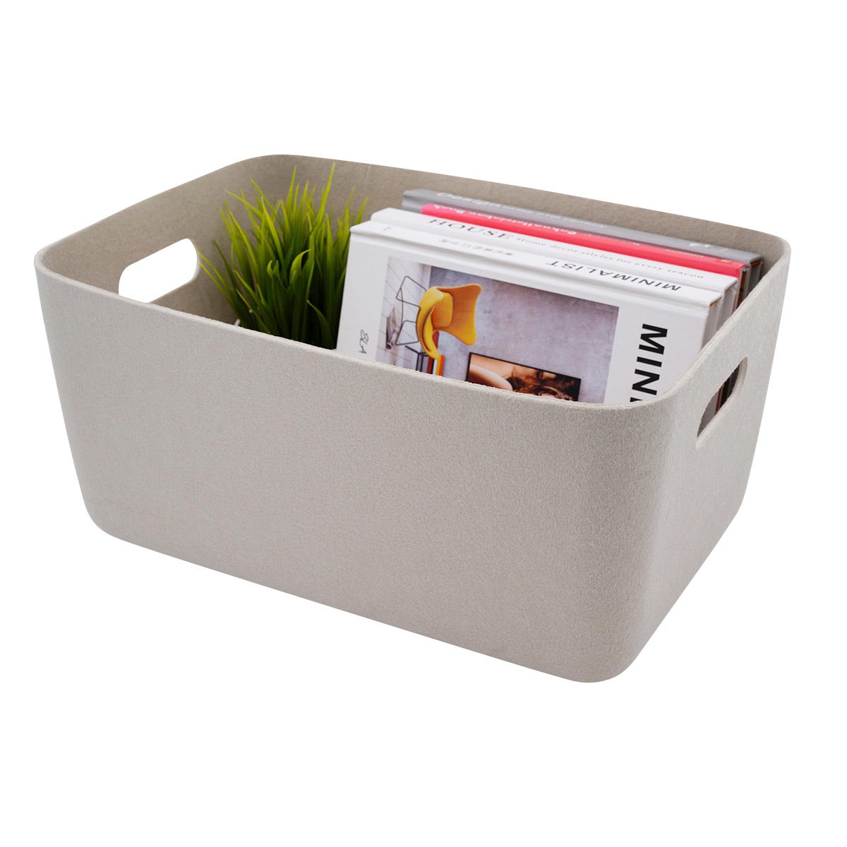 Welaxy Felt Storage Basket With Handles | The Container Store
