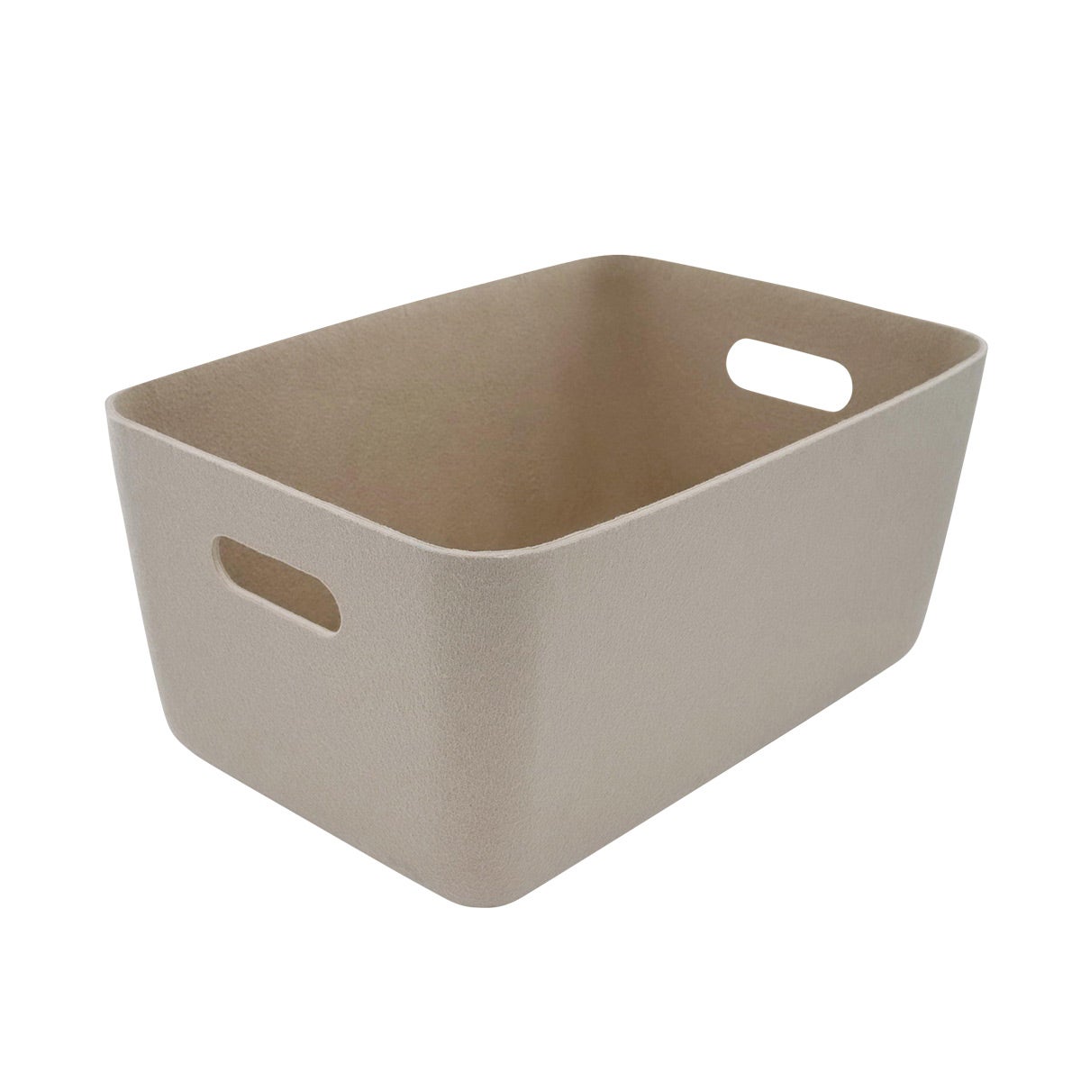 Welaxy Medium Storage Basket Rectangular Stone White