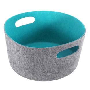 Welaxy Round Felt Storage Basket With Handles