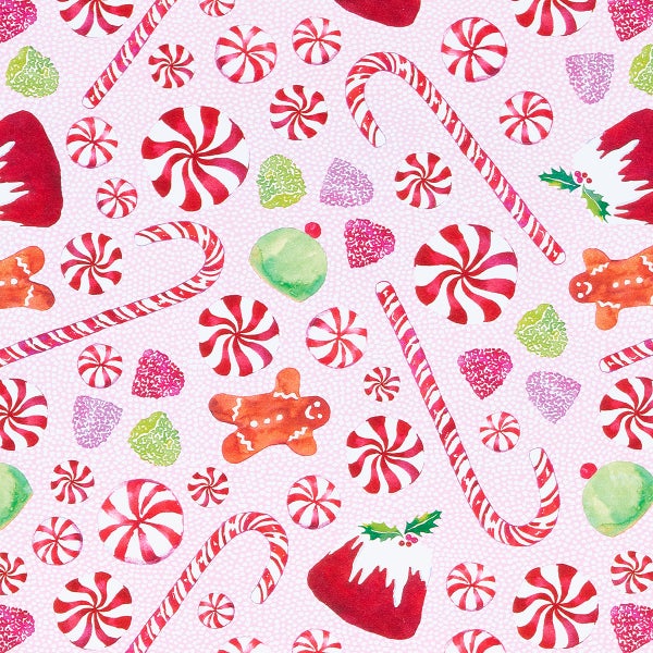 Caspari Sweets Roll Wrapping Paper