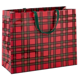 Caspari Royal Plaid Gift Bag
