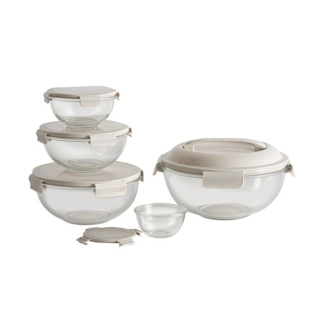 Genicook Glass Mixing Bowl Set of 10