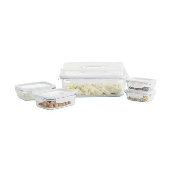 Genicook Rectangle Glass Food Storage Set of 10