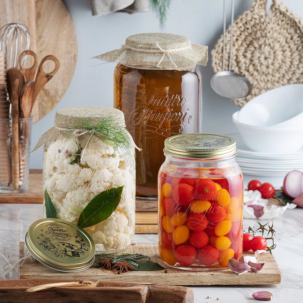 Quattro Stagioni Glass Canning Jars