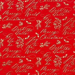 Design Design Holiday Script Lettering Wrapping Paper